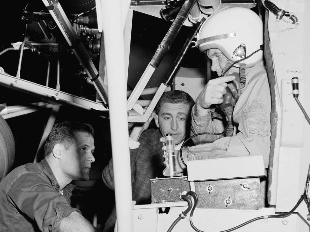 John Glenn in Altitude Wind Tunnel (AWT)