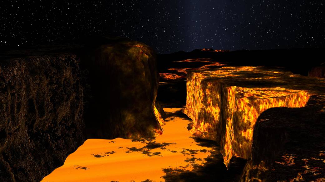 An Imagined Canyon on Planet Kepler 10-b