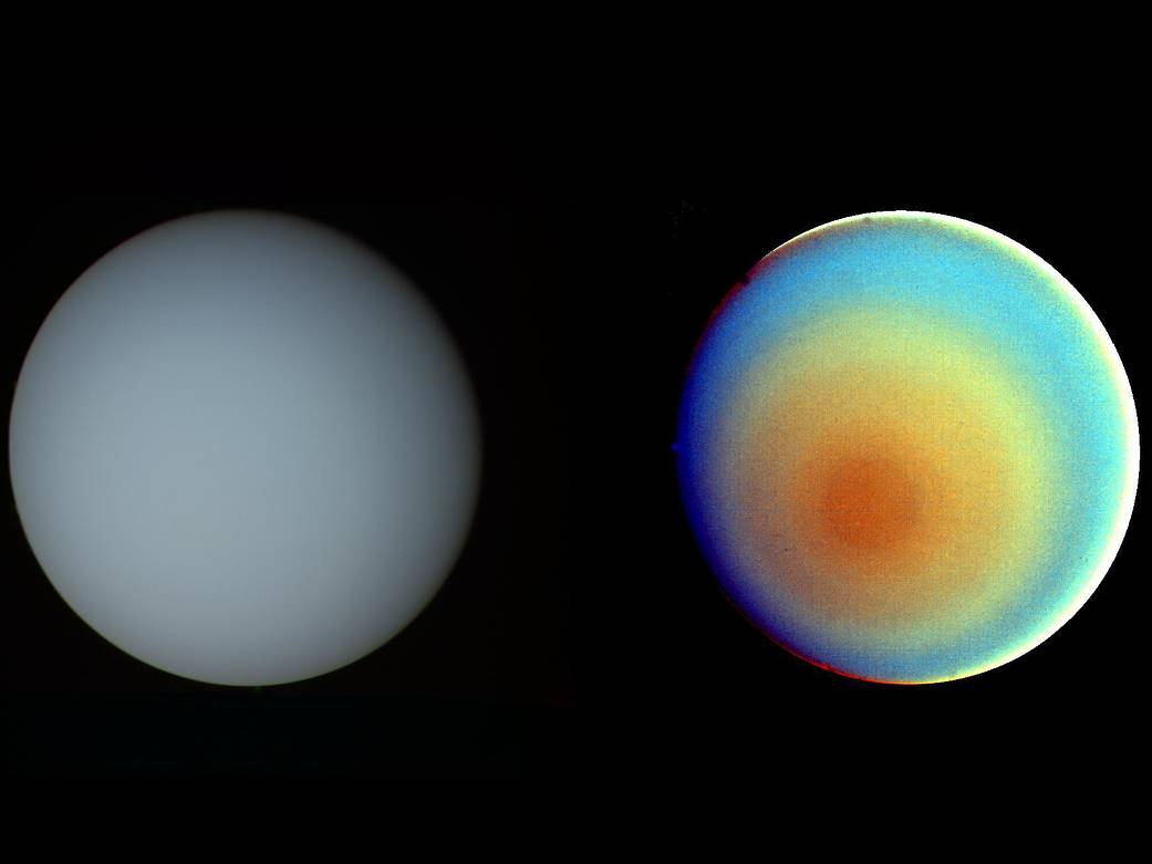 Uranus in True and False Color