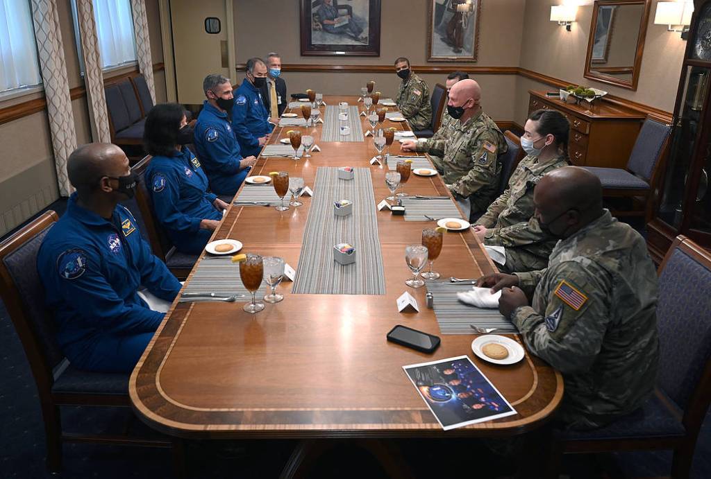 NASA’s SpaceX Crew-1 Astronauts Meet Head of Space Force
