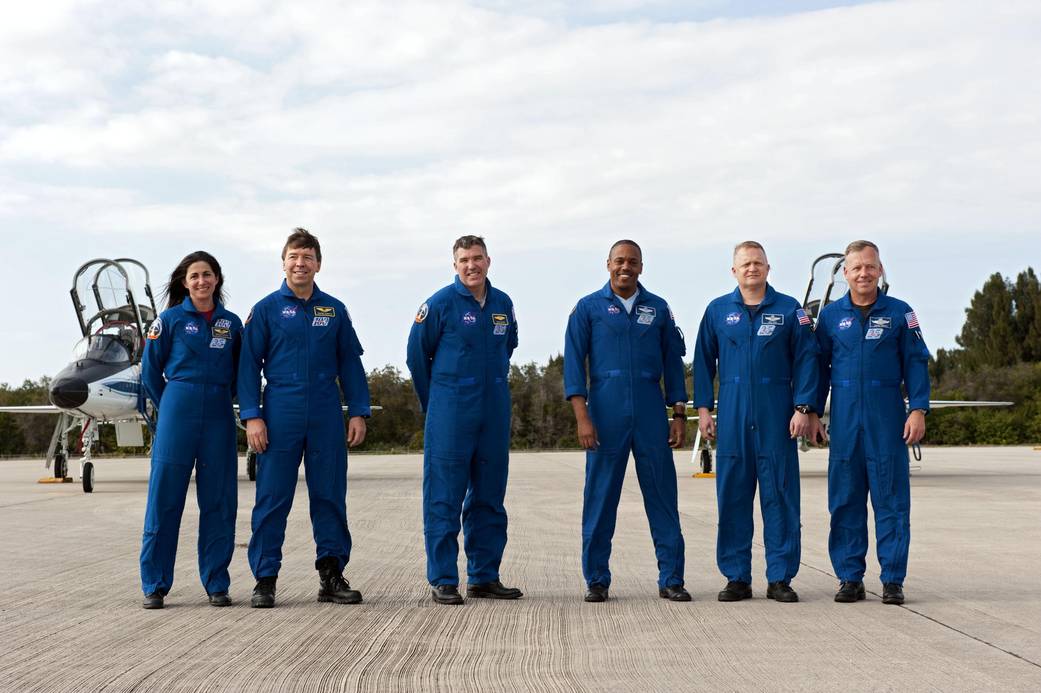 STS-133 Crew Arrives at Kennedy