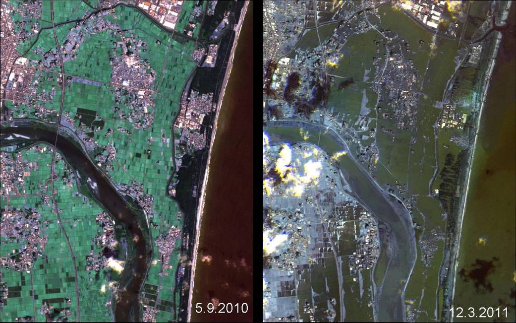 Japan's Coastline Before and After the Tsunami
