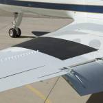 Black Test Section on G-III Wing Shows Location of Wing Glove 