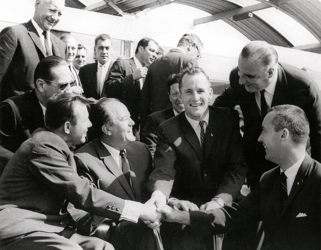 Gemini 4 Astronauts Meet Yuri Gagarin