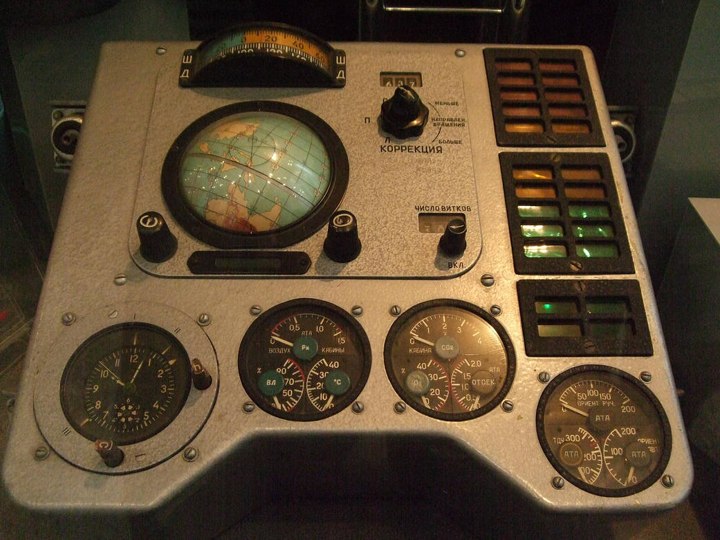 Closeup view of instrument panel