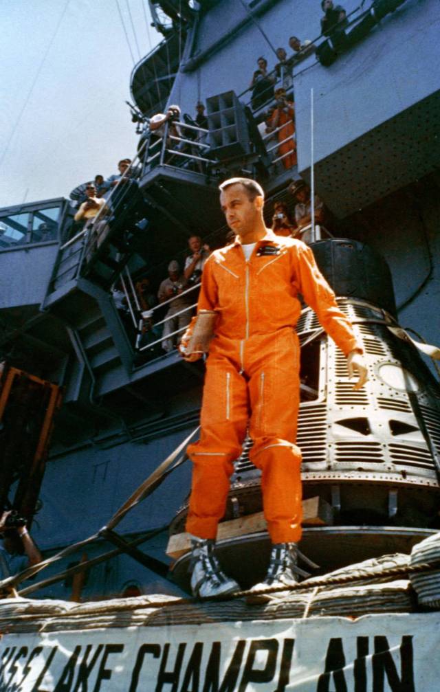 Shepard Emerges From Capsule