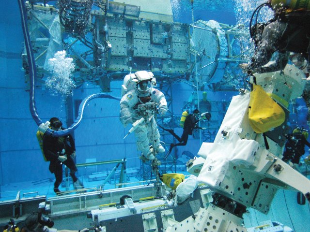 astronaut training in NBL