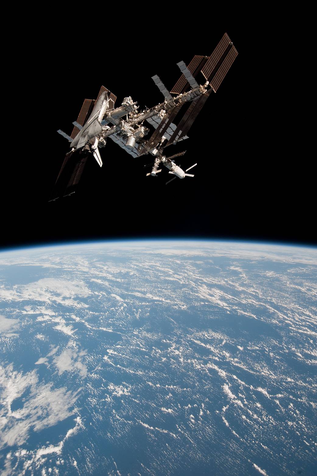 The International Space Station and the Docked Space Shuttle Endeavour