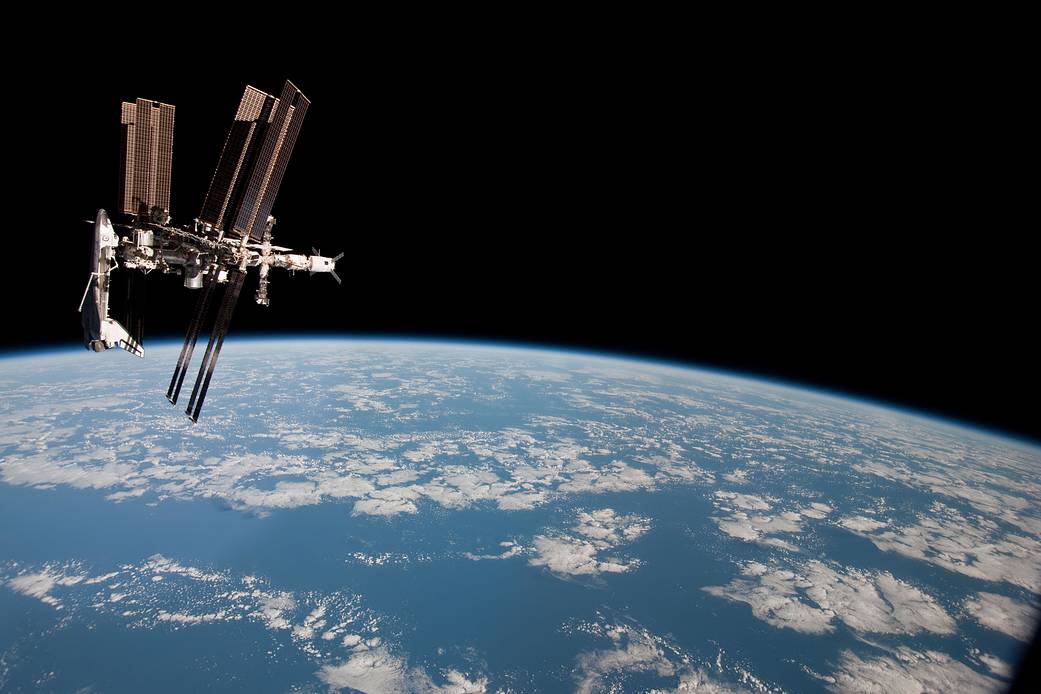 The International Space Station and the Docked Space Shuttle Endeavour