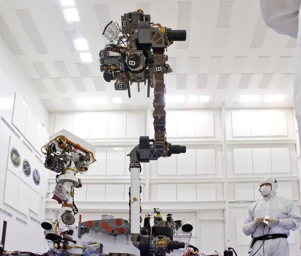 Mars Rover Curiosity’s Arm Held High