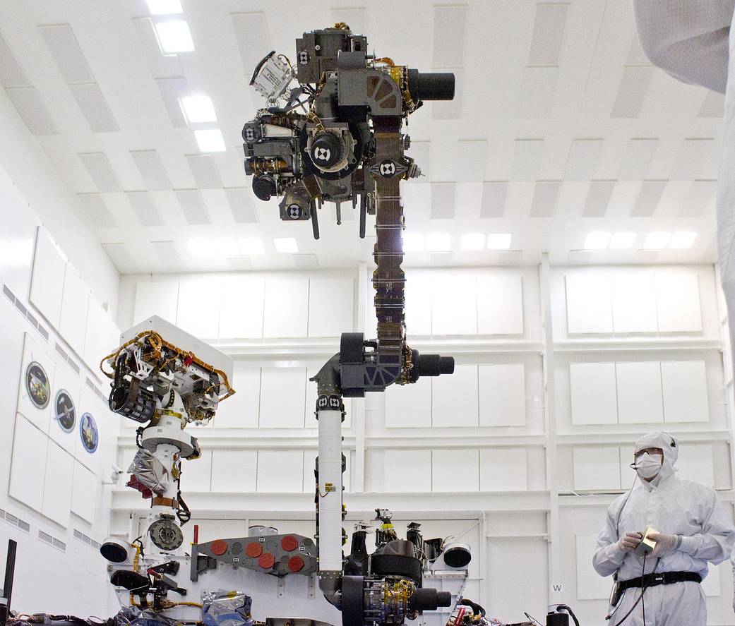 Mars Rover Curiosity's Arm Held High