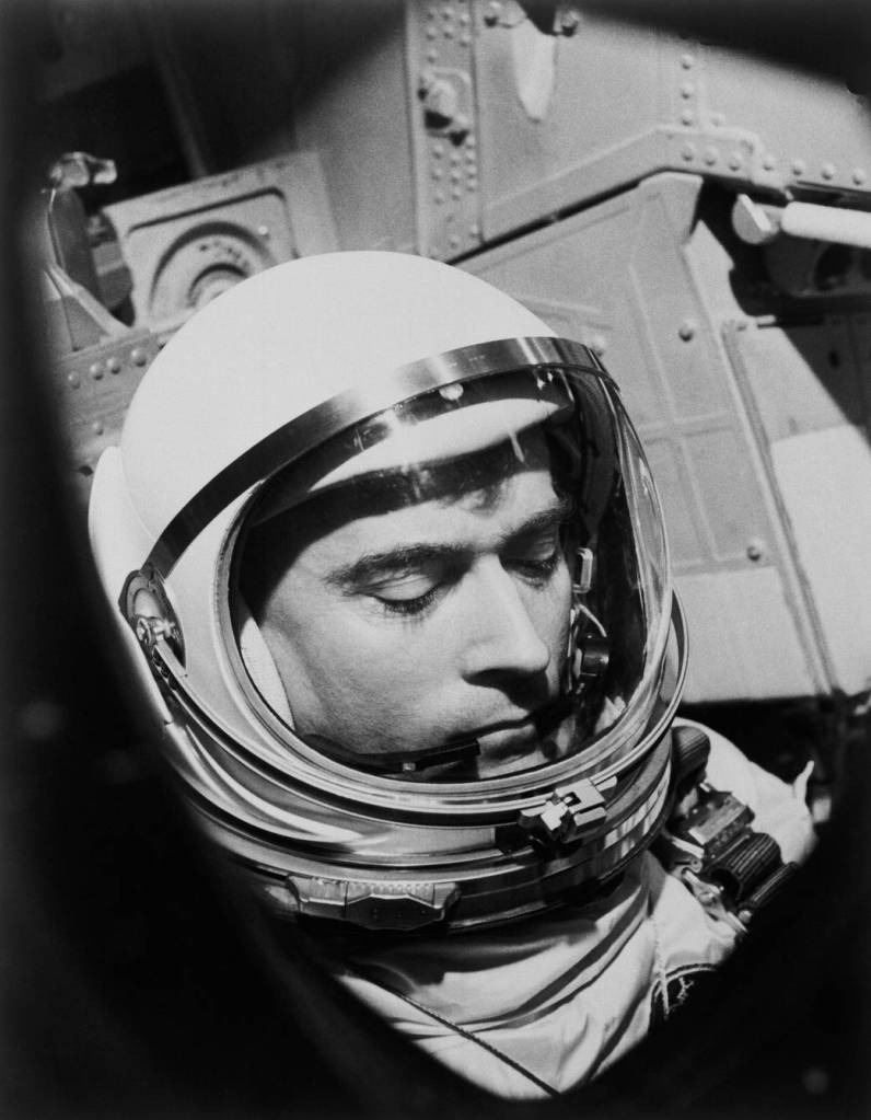John Young Makes Last Minute Inspection of Gemini III