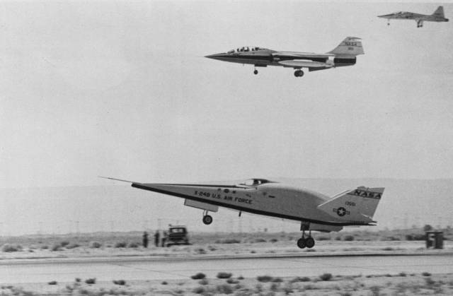 X-24B Lifting Body Flares for Landing