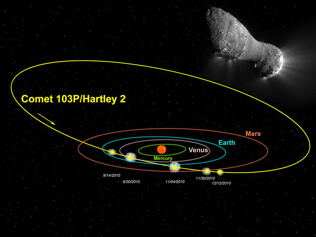 Comet Harley 2 with Illustrated Orbit