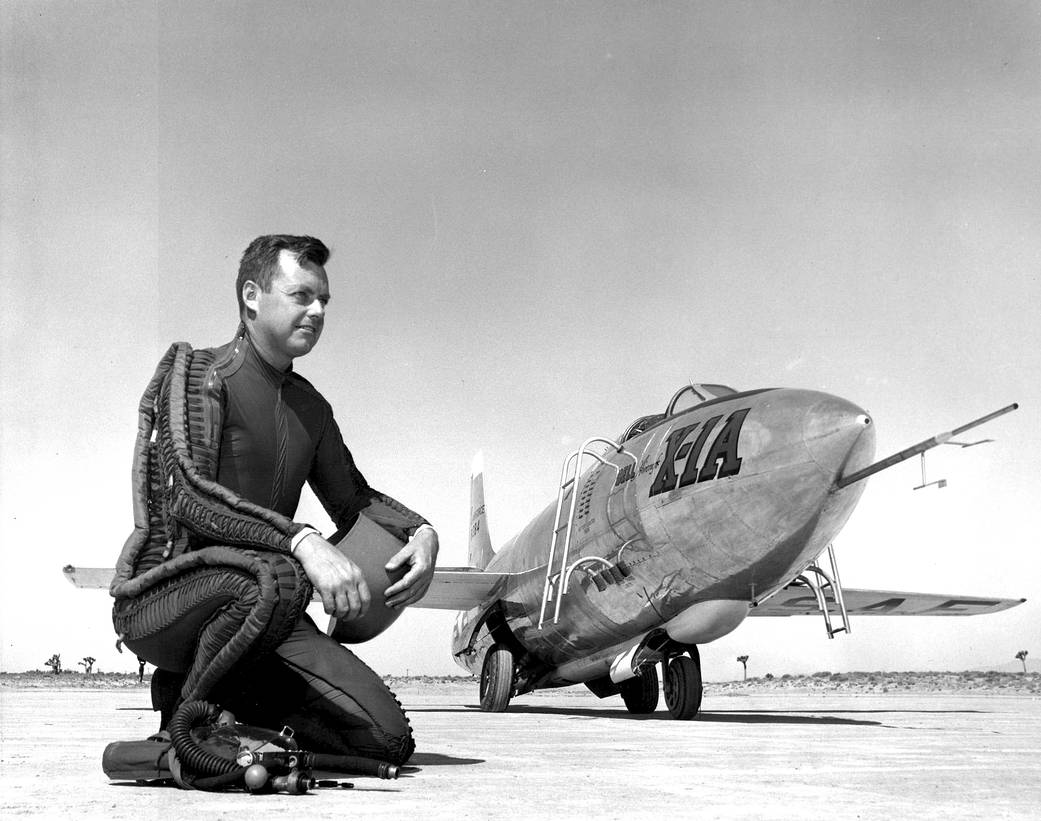 Maj. Arthur 'Kit' Murray with X-1A