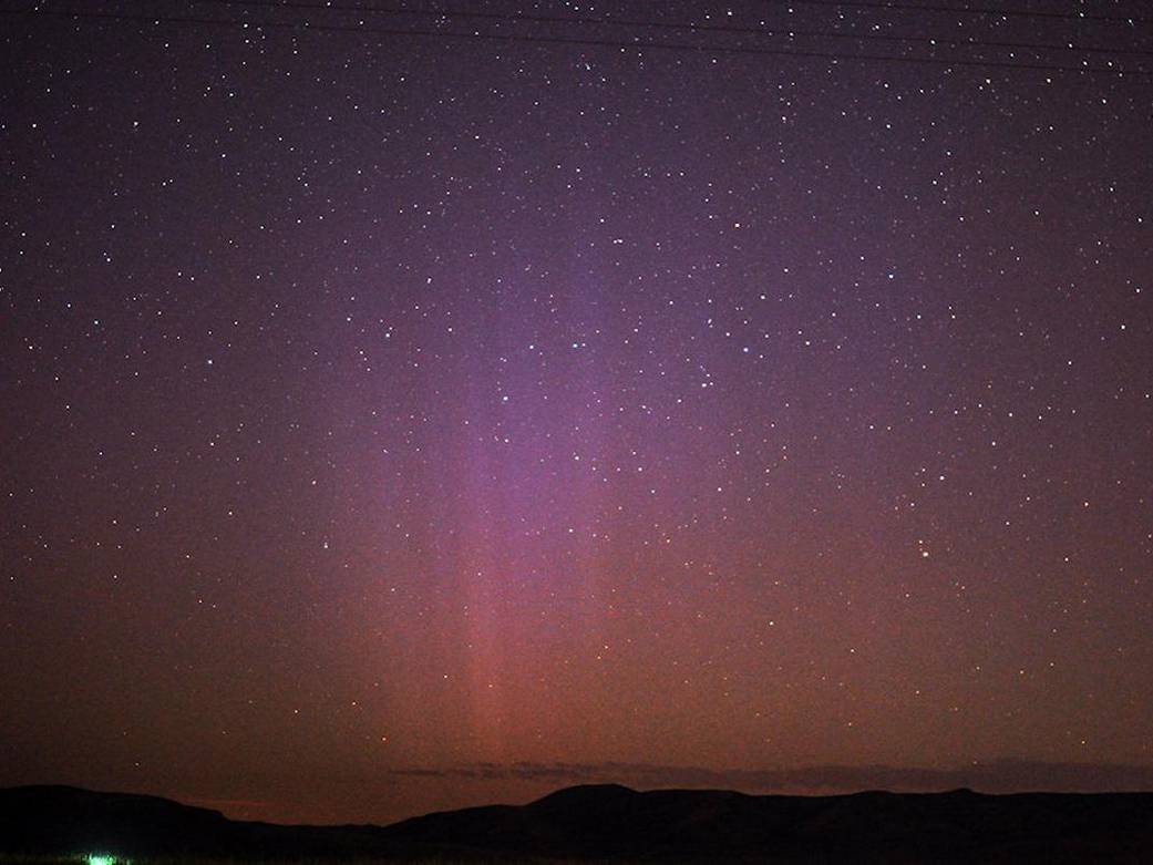 Aurora Image from Arrival of Combine CMEs