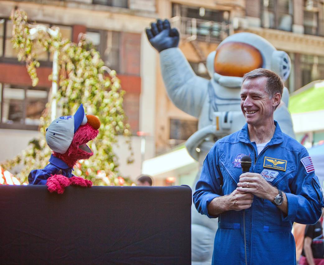Elmo and STS-135 Commander Chris Ferguson