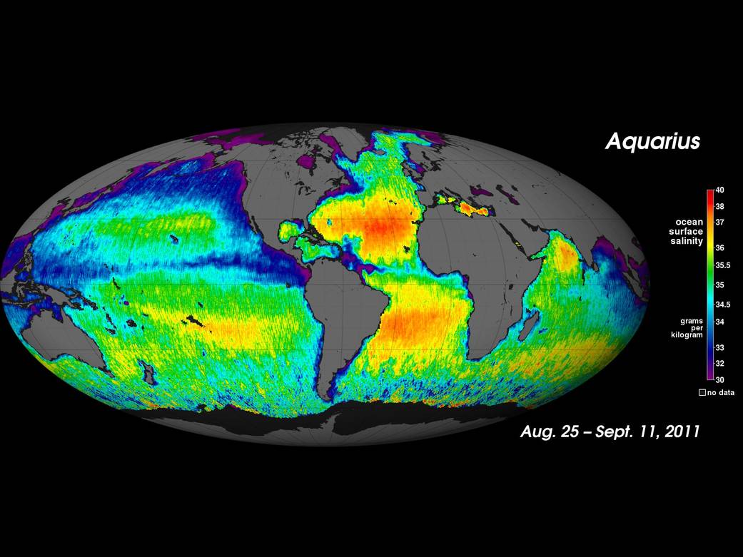 NASA's 'Salt of the Earth' Aquarius Reveals First Map