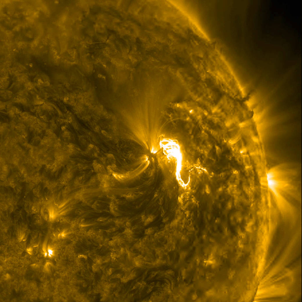 The Sun unleashed no less than five solar flares in five days this week all from the same dynamic active region (June 21-25, 201