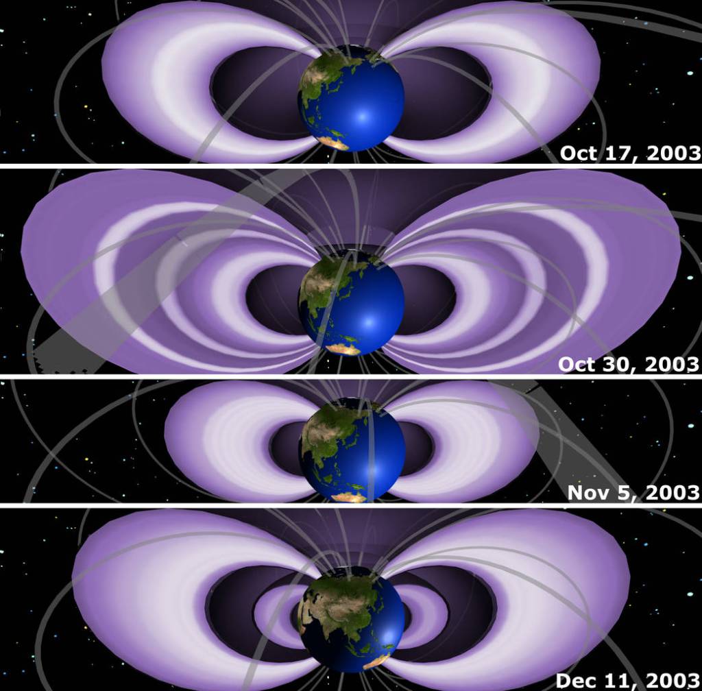 Earth’s Radiation Belts Tremble Under Impact of 2003 Halloween Storm