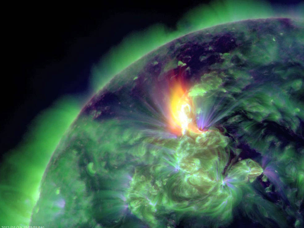 01.19.12 M3.2 Solar Flare and CME