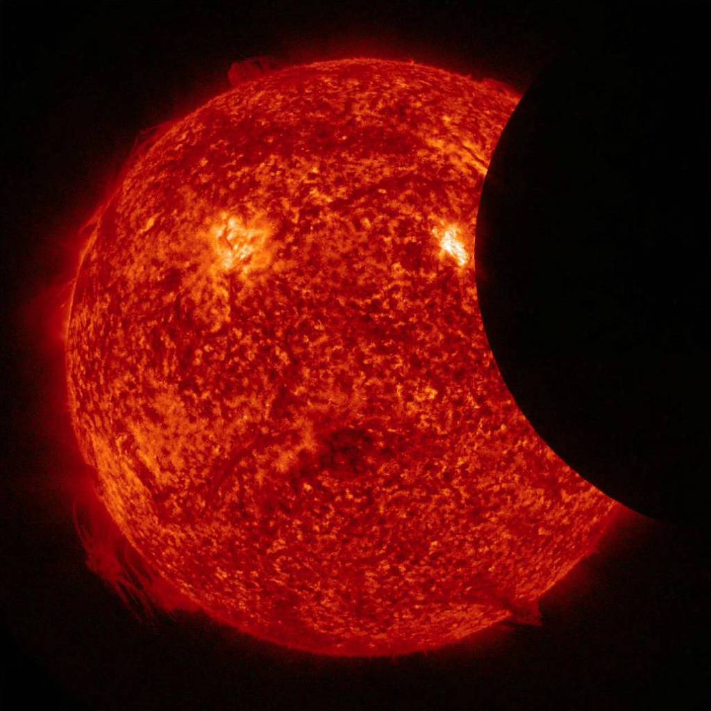Partial Solar Eclipse from Space