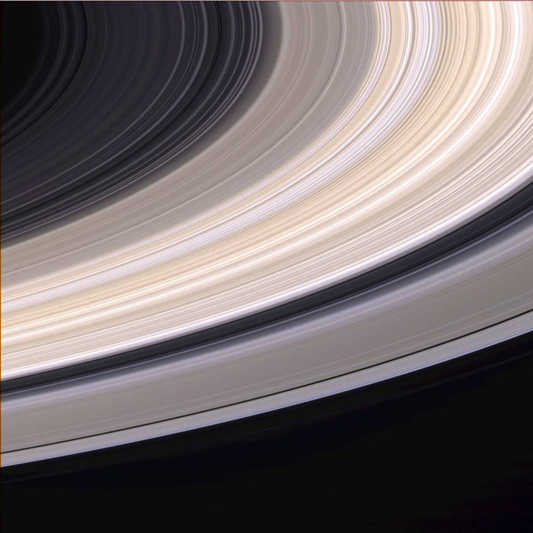 Closeup of Saturn rings