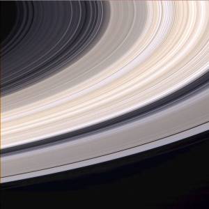 Closeup of Saturn rings