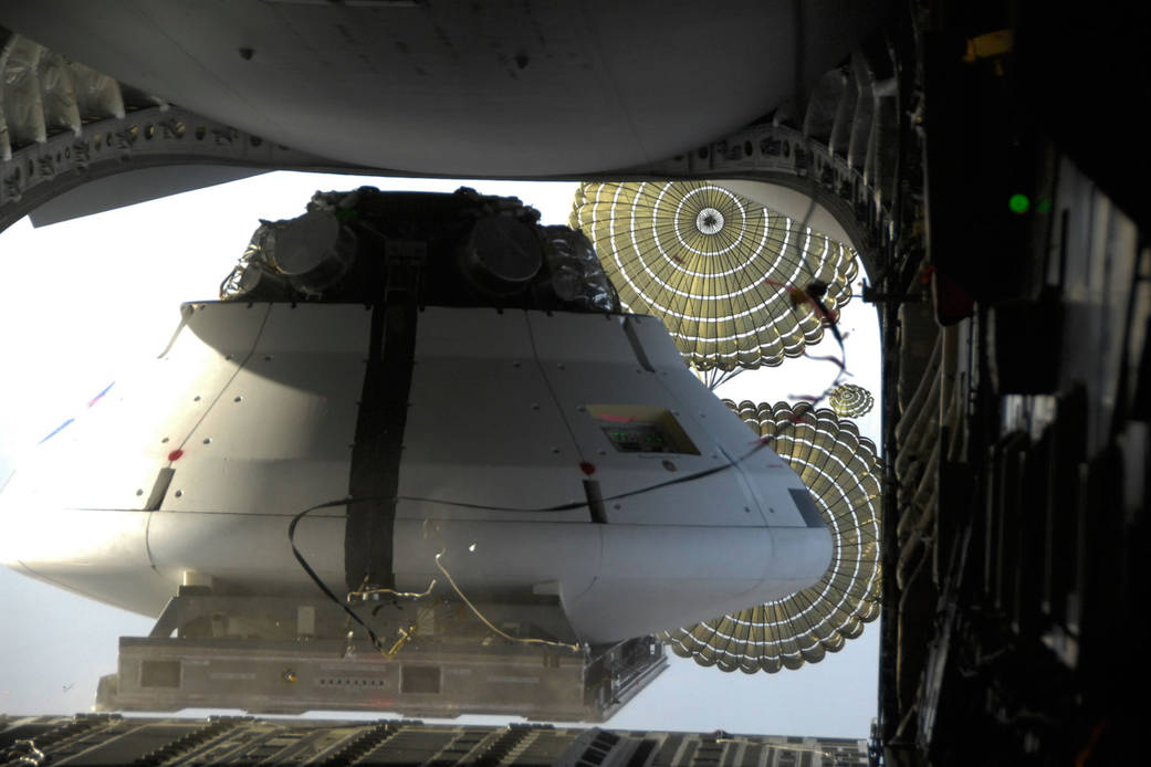 Orion Parachute Drop Test, Feb. 29