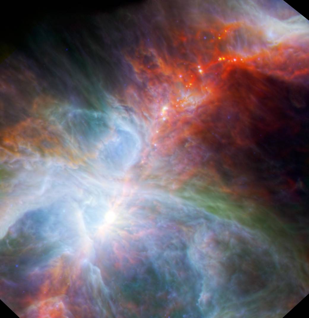 Orion's Rainbow of Infrared Light