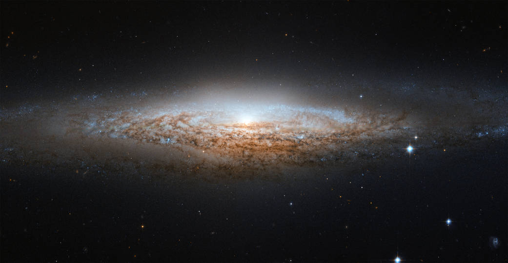 Hubble Spies a Spiral Galaxy Edge-on