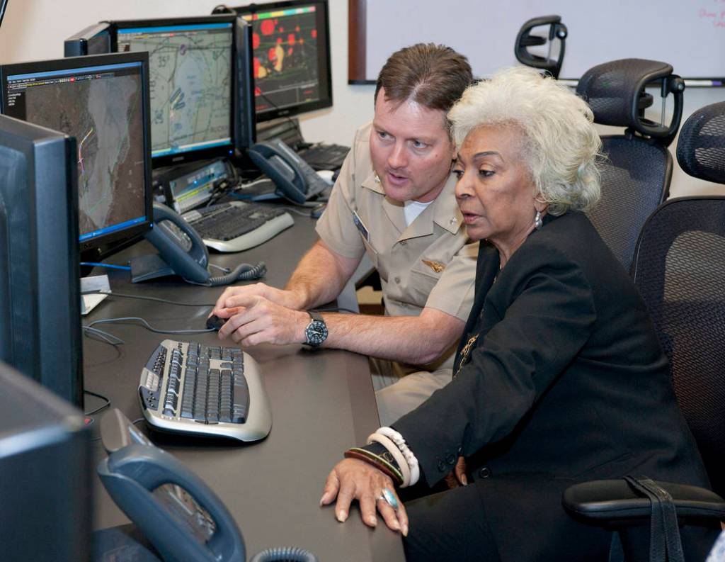 Actress Nichelle Nichols Visits NASA Dryden for Women's History Month
