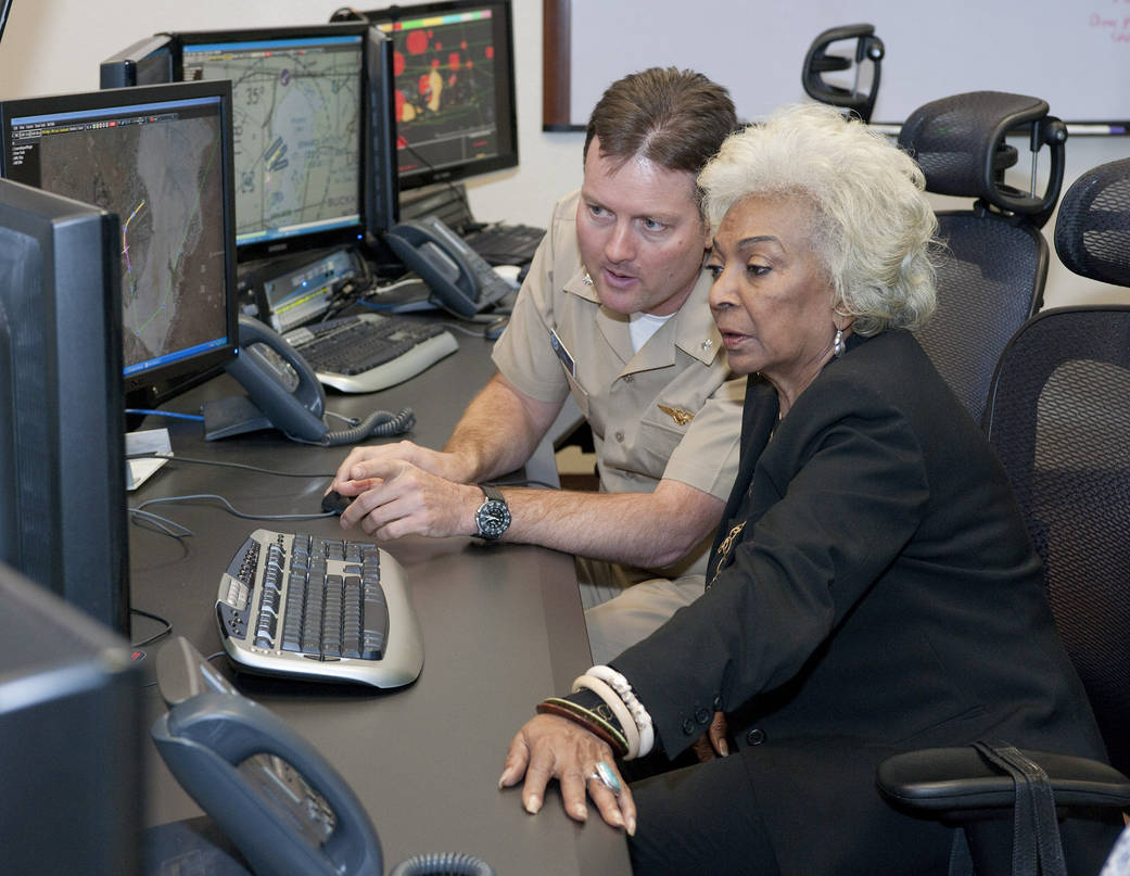 Actress Nichelle Nichols Visits NASA Dryden for Women's History Month