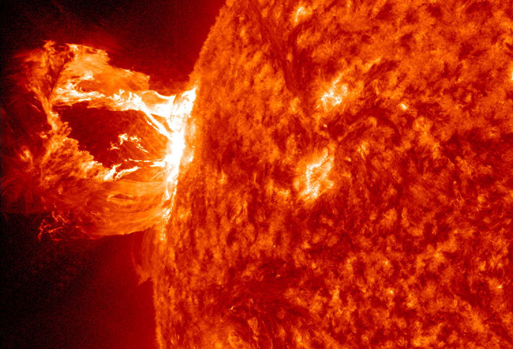 Prominence Eruption Produces M1.7 Class Flare