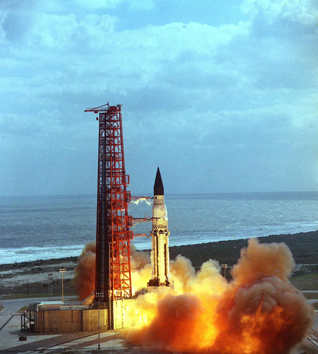 This week in 1964, NASA launched the first Saturn I, Block II -- designated SA-5 -- from NASA’s Kennedy Space Center.