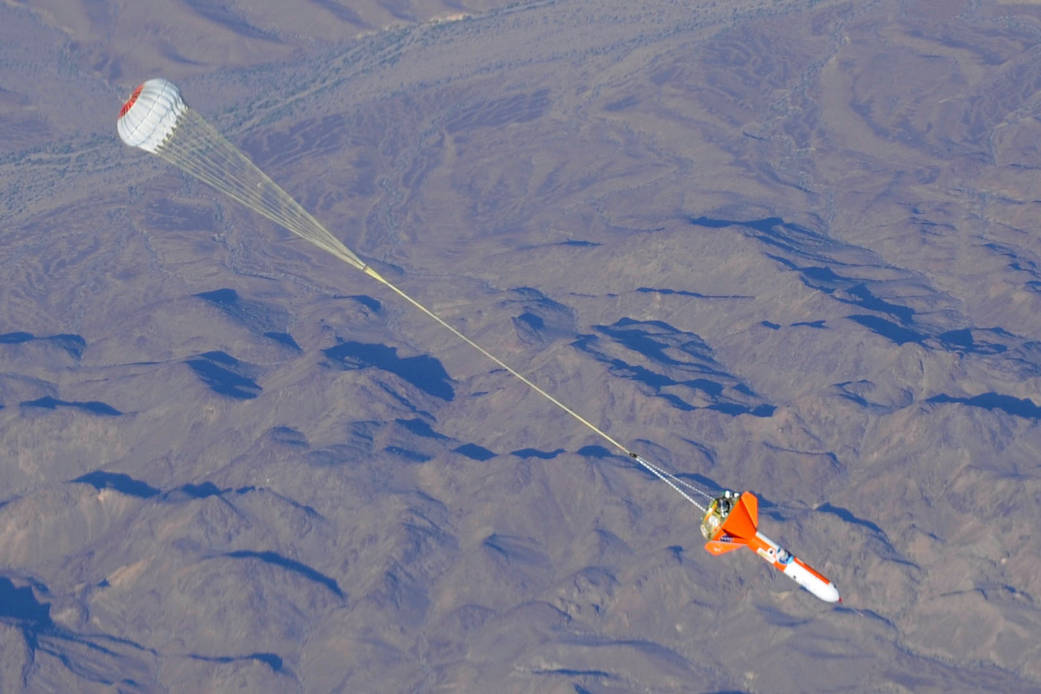 Test of the Orion Crew Vehicle's Parachutes