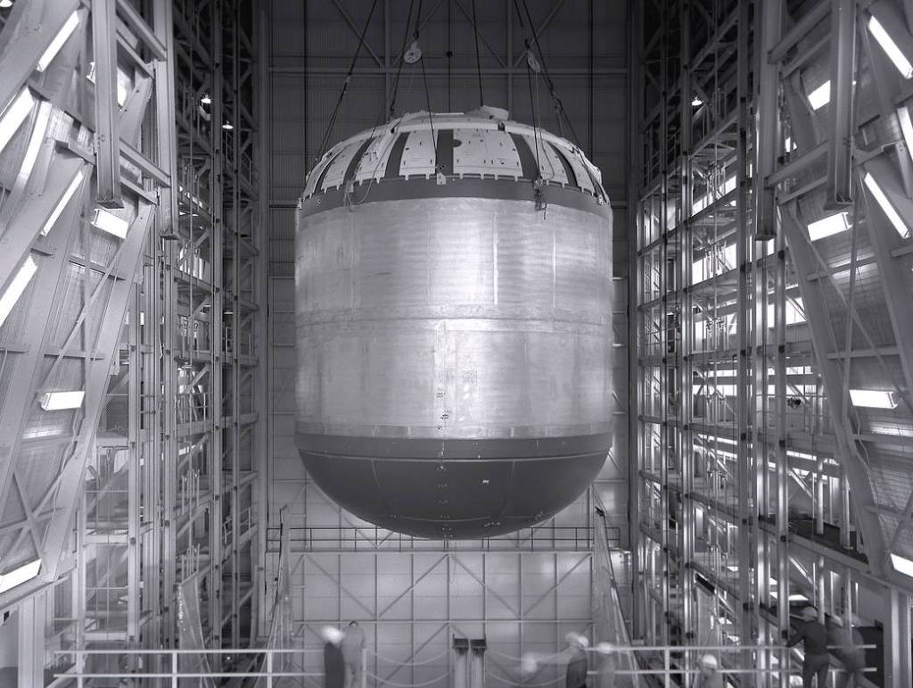 This Week in NASA History: Hydrostatic Testing of S-IC Test Fuel Tank – Feb. 8, 1964