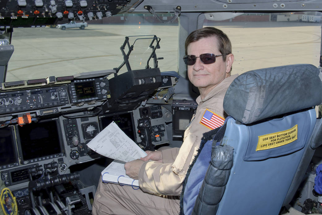Frank Batteas was in the co-pilot's seat when the first Air Force C-17 Globemaster III flight test aircraft flew out of Edwards.