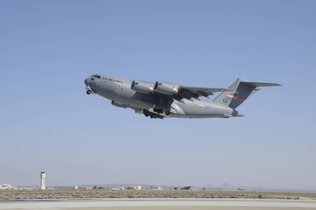 Air Force's First C-17 Flies into Retirement