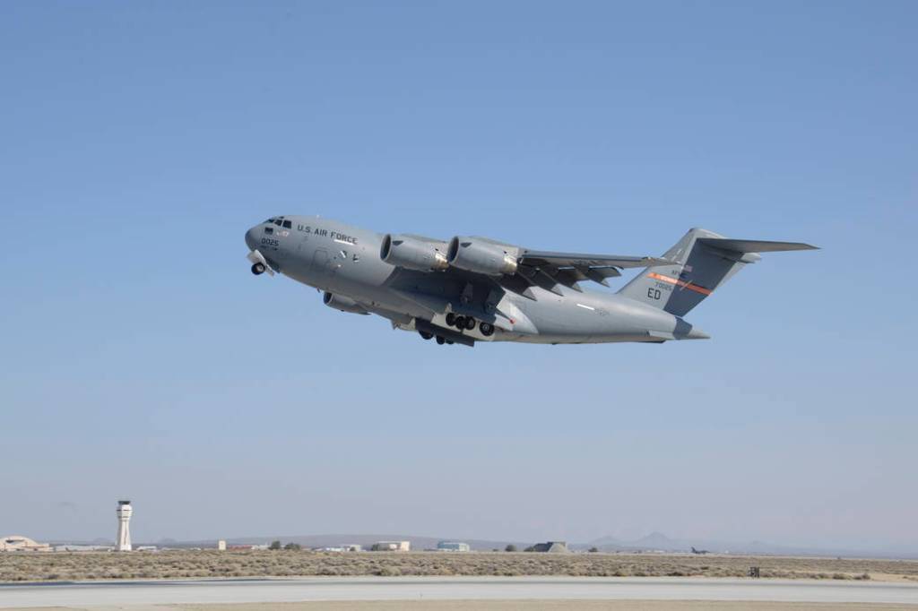 Air Force's First C-17 Flies into Retirement