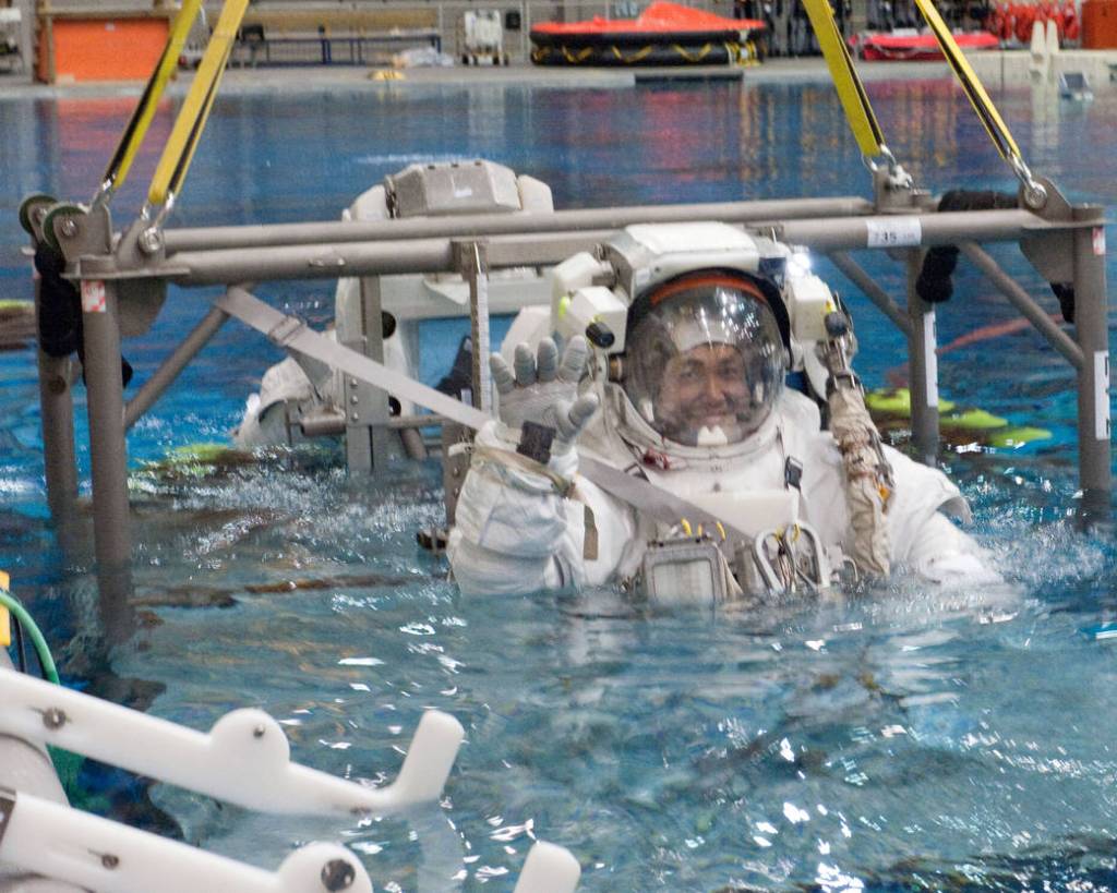 Astronaut Koichi Wakata Trains for Spacewalk
