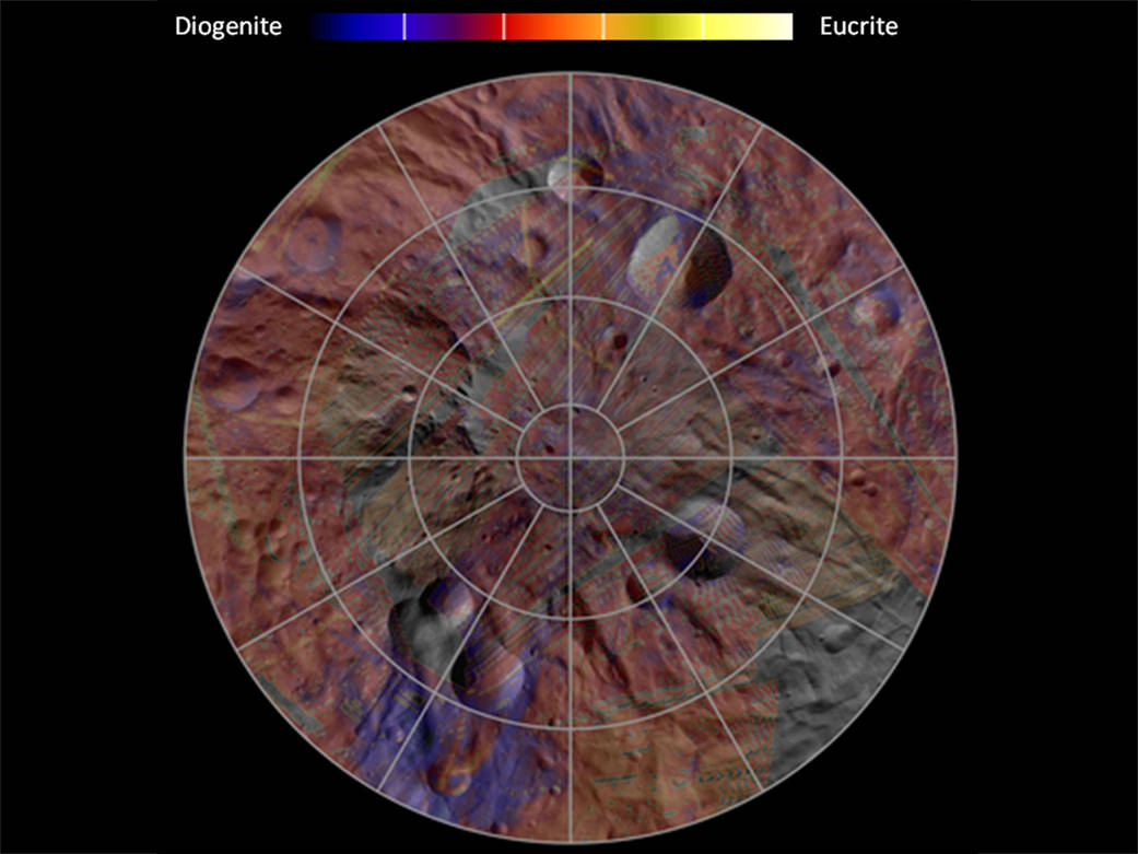 Mineral Diversity at Vesta's South Pole