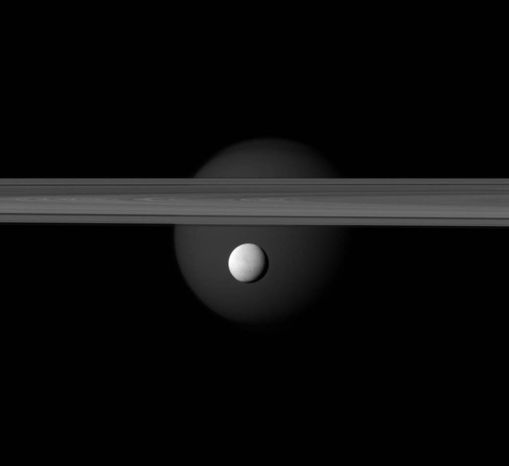 Saturn’s Brightly Reflective Moon Enceladus