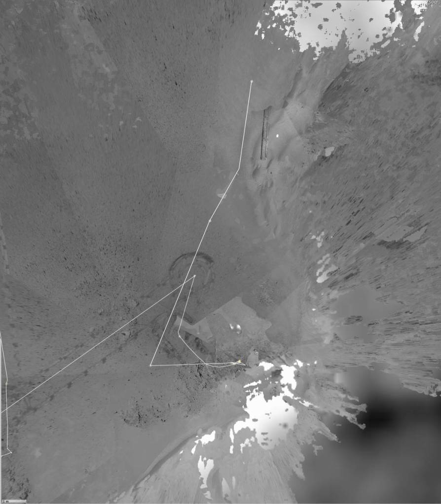 Opportunity Rover Traverse Map on Sol 2951