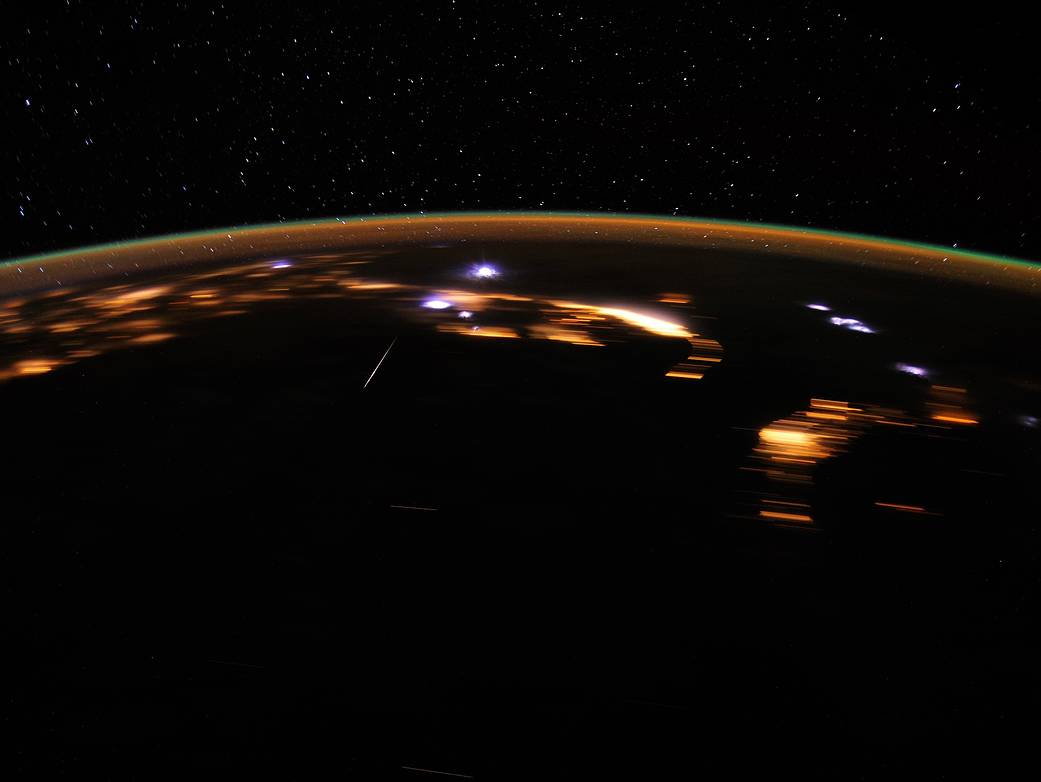 Stunning Lyrids Over Earth at Night