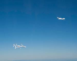 Proteus Samples Wake Vortices Behind Global Hawk