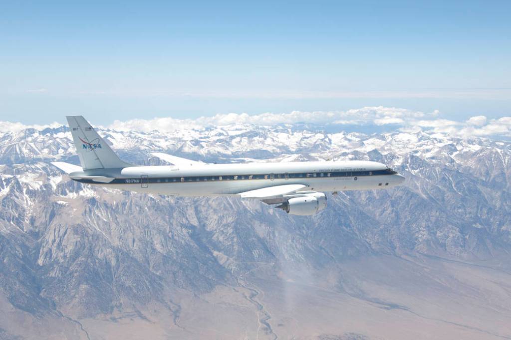 Sierra Nevadas: Backdrop for DC-8 Instrument Checkout Flight