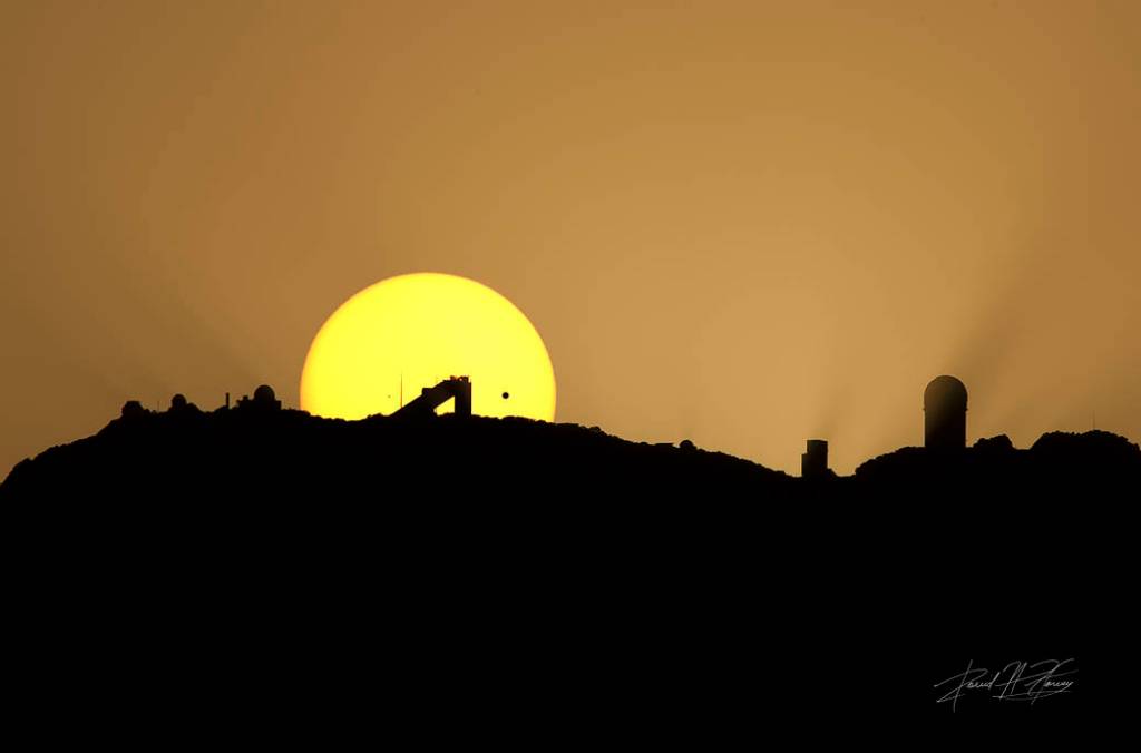 Transit of Venus at Sunset Over Kitt Peak