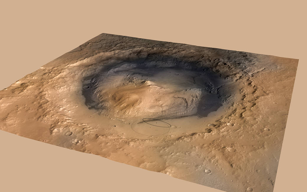 Altered Landing Target in Gale Crater, Mars