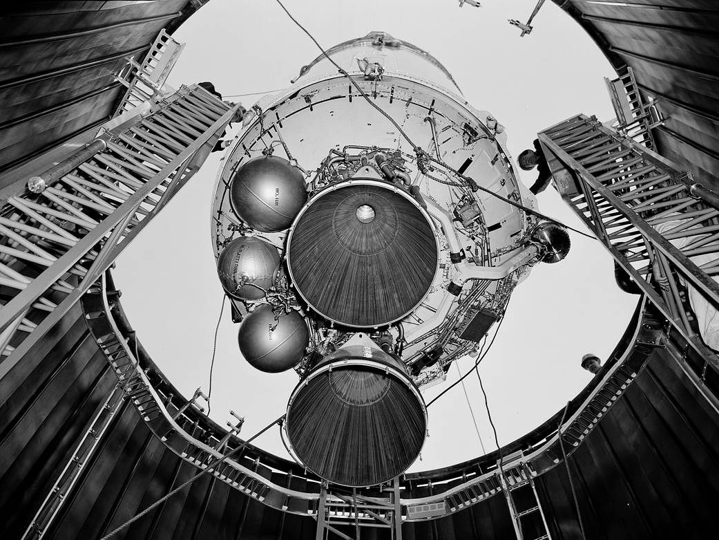 Centaur 6A Rocket Lowered into the Space Power Chambers